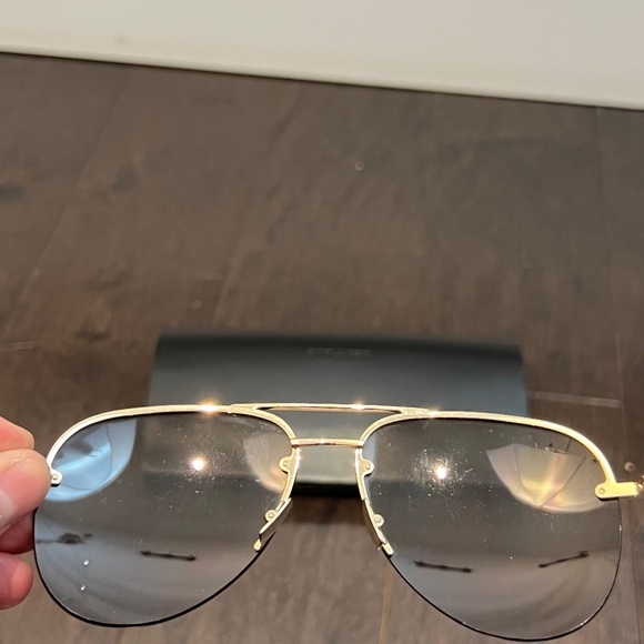 Saint Laurent - Mirror Aviator Frame YSL Logo - Classic 11 M Used - 80% OFF SALE - Picture 6 of 10